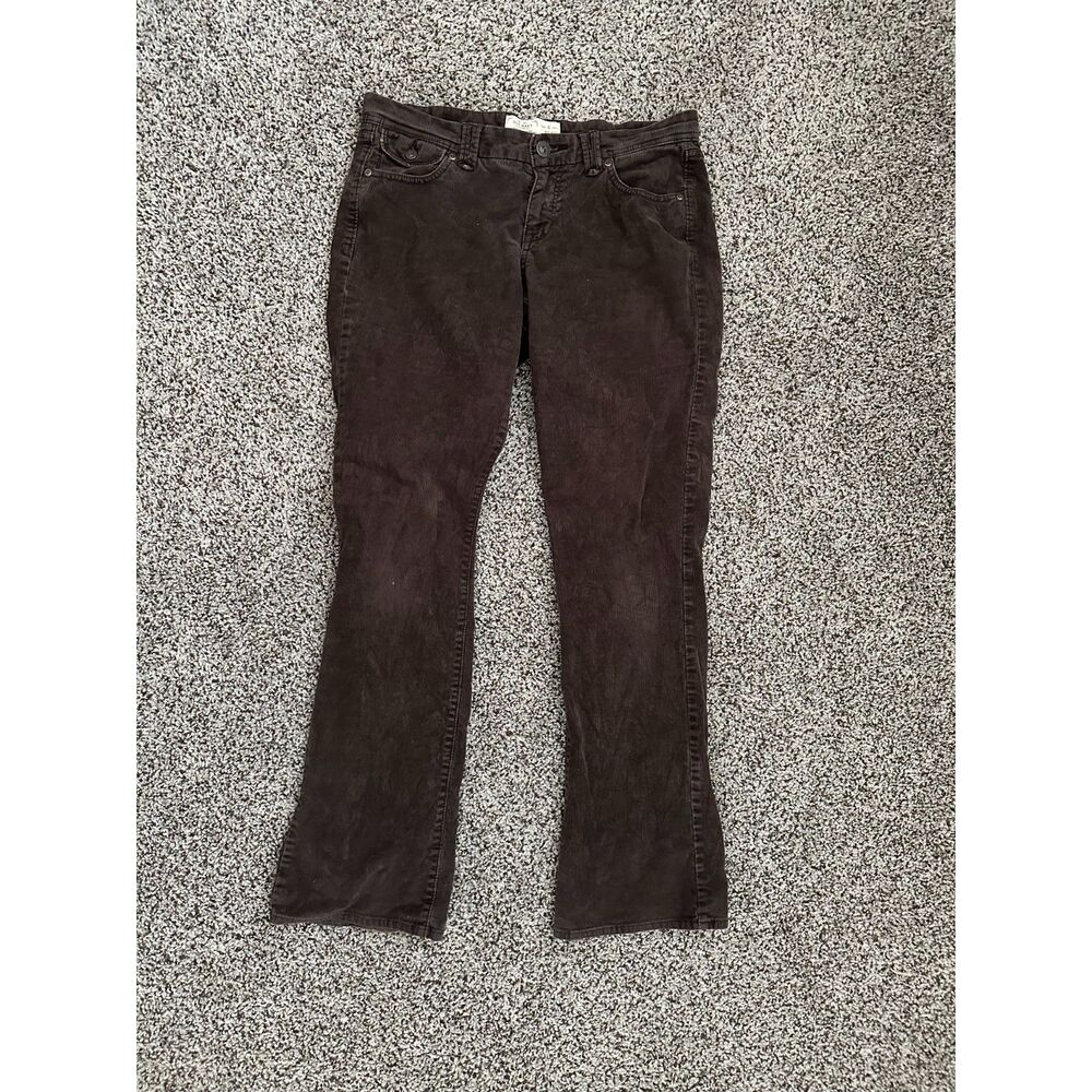 Vintage Old Navy Chocolate Brown Corduroy Pants Mid-Rise Bootcut Size 6 Y2K